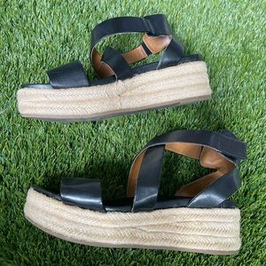 Franco Sarto TABATHA Espadrilles Black Size 9